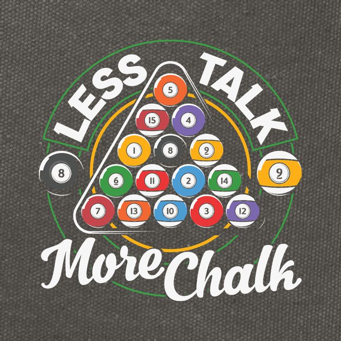 Father's Day Less Talk Mor Chalk Pool Player Gift For Dad Cotton Canvas Backpack