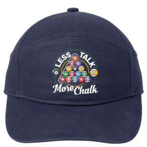 Father's Day Less Talk Mor Chalk Pool Player Gift For Dad 7-Panel Snapback Hat