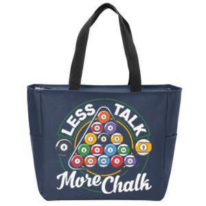 Father's Day Less Talk Mor Chalk Pool Player Gift For Dad Zip Tote Bag