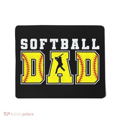 Funny Dad Life Softball Baseball Grandpa Father's Day Mousepad