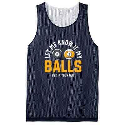 Father's Day Let Me Know If My Balls Get In Your Way Billiards Gift For Dad Mesh Reversible Basketball Jersey Tank