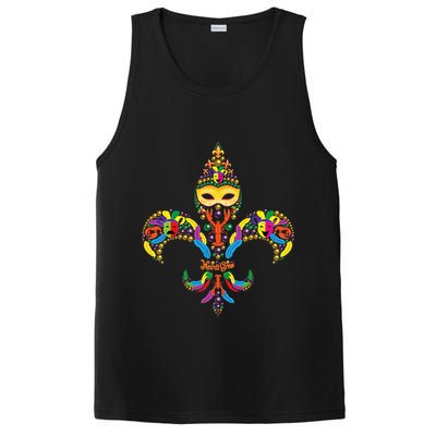 Fleur De Lis & Mardi Gras Mask New Orleans Souvenir PosiCharge Competitor Tank