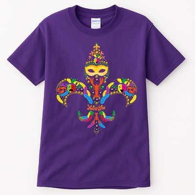 Fleur De Lis & Mardi Gras Mask New Orleans Souvenir Tall T-Shirt