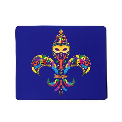 Fleur De Lis And Mardi Gras Mask New Orleans Souvenir Meaningful Gift Mousepad