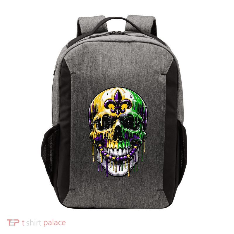 Fleur De Lis Mardi Gras Skull Vector Backpack