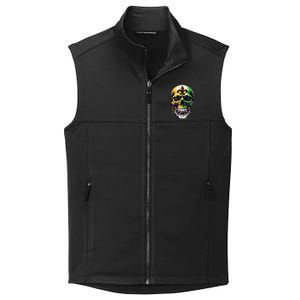 Fleur De Lis Mardi Gras Skull Collective Smooth Fleece Vest