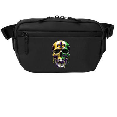 Fleur De Lis Mardi Gras Skull Crossbody Pack