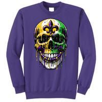 Fleur De Lis Mardi Gras Skull Sweatshirt