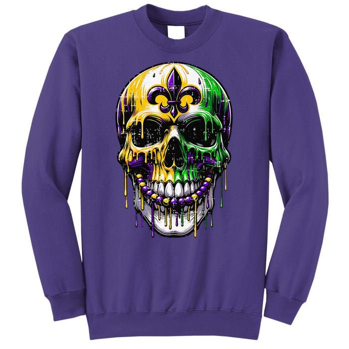 Fleur De Lis Mardi Gras Skull Sweatshirt