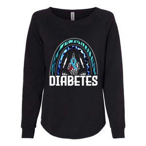 Fuck Diabetes Logo Awareness Womens California Wash Sweatshirt