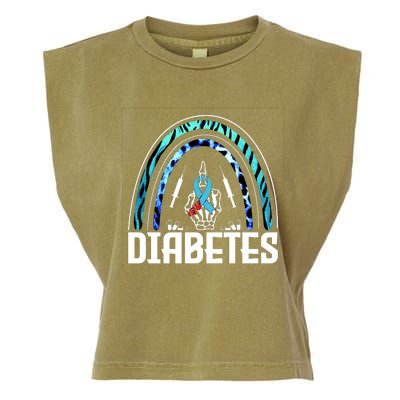 Fuck Diabetes Logo Awareness Garment-Dyed Women's Muscle Tee