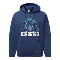 Fuck Diabetes Logo Awareness Performance Fleece Hoodie