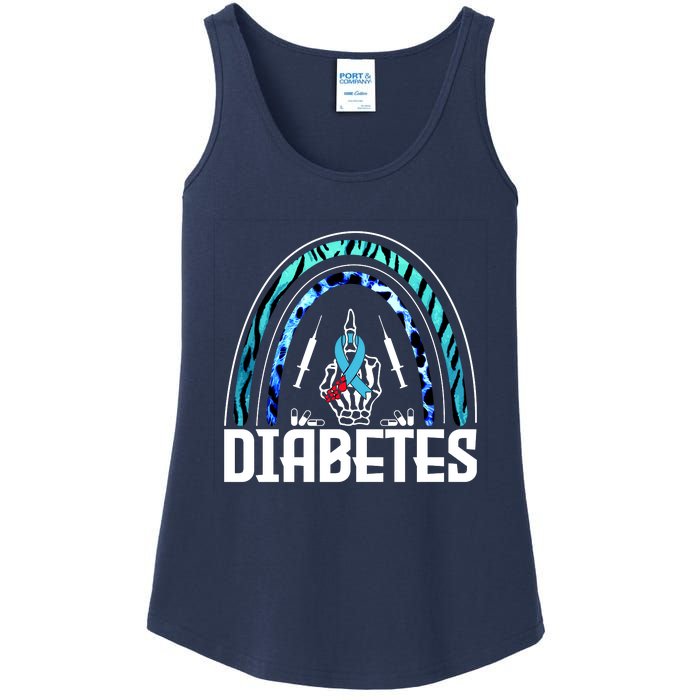 Fuck Diabetes Logo Awareness Ladies Essential Tank