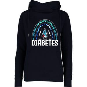 Fuck Diabetes Logo Awareness Womens Funnel Neck Pullover Hood