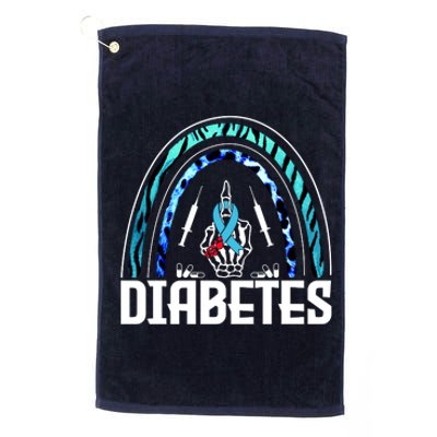 Fuck Diabetes Logo Awareness Platinum Collection Golf Towel