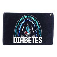 Fuck Diabetes Logo Awareness Grommeted Golf Towel