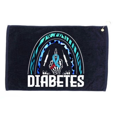 Fuck Diabetes Logo Awareness Grommeted Golf Towel