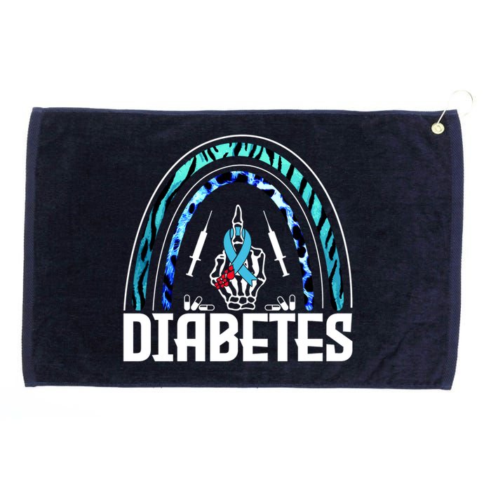 Fuck Diabetes Logo Awareness Grommeted Golf Towel