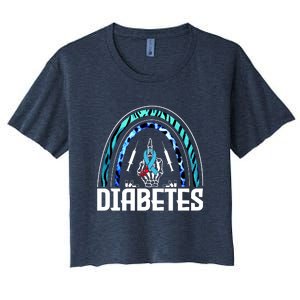 Fuck Diabetes Logo Awareness Women's Crop Top Tee