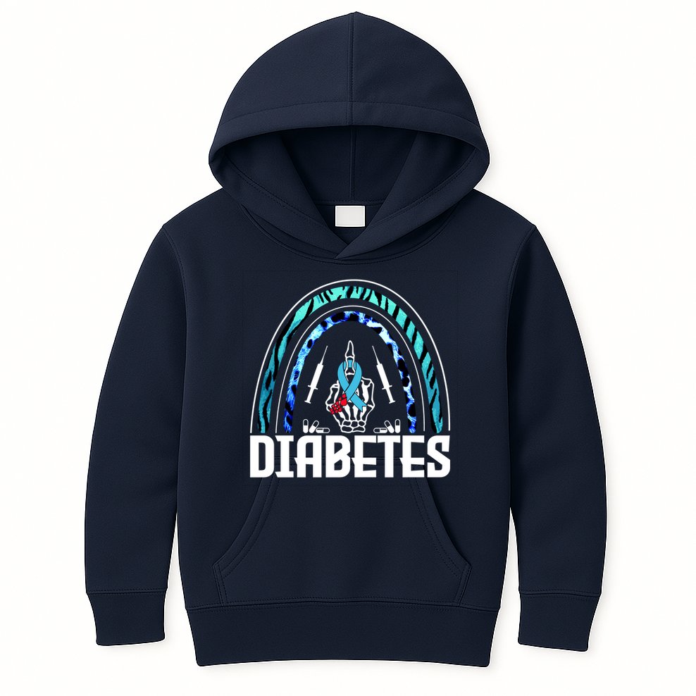 Fuck Diabetes Logo Awareness Kids Hoodie