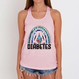 Fuck Diabetes Logo Awareness Women's Knotted Racerback Tank