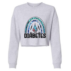 Fuck Diabetes Logo Awareness Cropped Pullover Crew