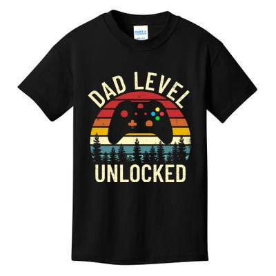 Funny Dad Level Uncloked Gift For Gamer Kids T-Shirt