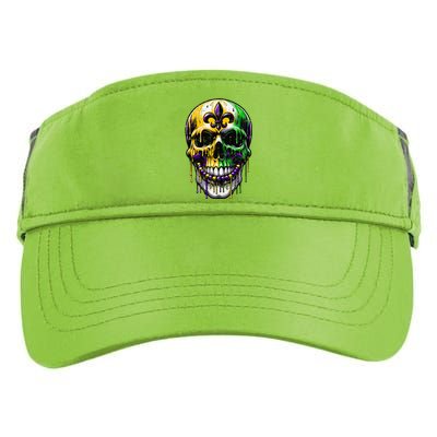 Fleur De Lis Mardi Gras Skulls Adult Drive Performance Visor