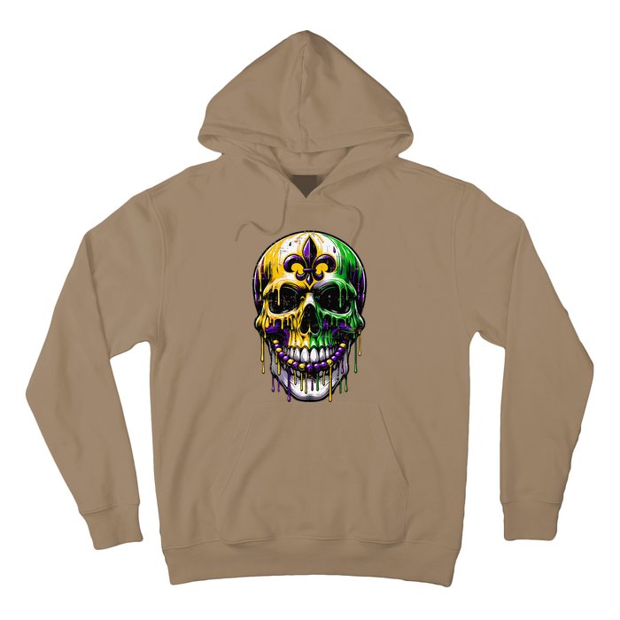 Fleur De Lis Mardi Gras Skulls Hoodie