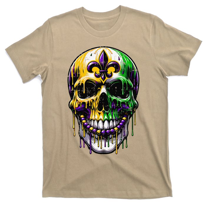 Fleur De Lis Mardi Gras Skulls T-Shirt