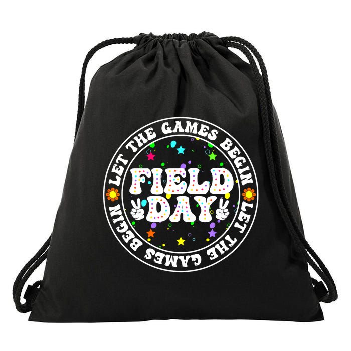 Field Day Let The Games Begin Teachers Field Day Drawstring Bag