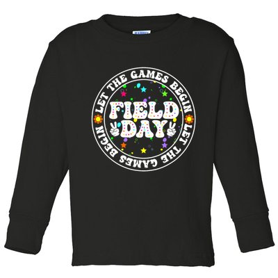Field Day Let The Games Begin Teachers Field Day Toddler Long Sleeve Shirt