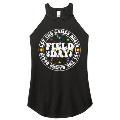 Field Day Let The Games Begin Teachers Field Day Women's Perfect Tri Rocker Tank