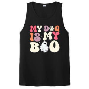 Funny Dog Lover Halloween Puppy Groovy My Dog Is My Boo Gift PosiCharge Competitor Tank