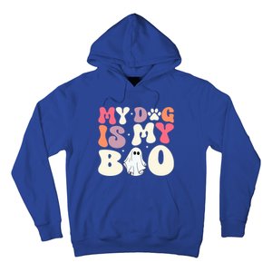 Funny Dog Lover Halloween Puppy Groovy My Dog Is My Boo Gift Hoodie