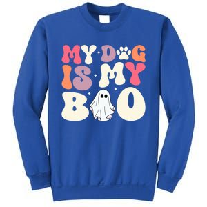 Funny Dog Lover Halloween Puppy Groovy My Dog Is My Boo Gift Sweatshirt