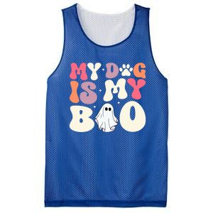 Funny Dog Lover Halloween Puppy Groovy My Dog Is My Boo Gift Mesh Reversible Basketball Jersey Tank