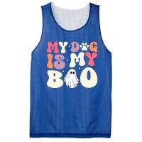 Funny Dog Lover Halloween Puppy Groovy My Dog Is My Boo Gift Mesh Reversible Basketball Jersey Tank