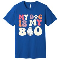 Funny Dog Lover Halloween Puppy Groovy My Dog Is My Boo Gift Premium T-Shirt