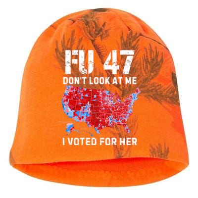 Fu47 DonT Look At Me I Voted For Her Kati - Camo Knit Beanie