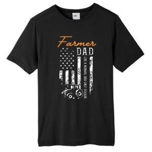 Farmer Dad Like A Normal Dad Only Cooler USA Flag Farming Tall Fusion ChromaSoft Performance T-Shirt