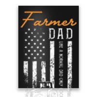 Farmer Dad Like A Normal Dad Only Cooler USA Flag Farming Poster