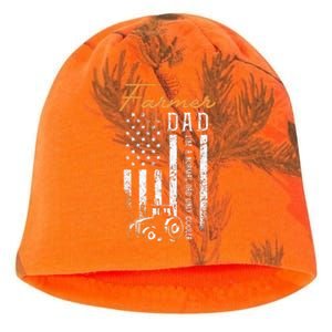 Farmer Dad Like A Normal Dad Only Cooler USA Flag Farming Kati - Camo Knit Beanie