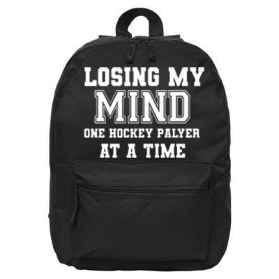 Father's Day Losing My Mind One Hockey Player At A Time Gift 16 in Basic Backpack