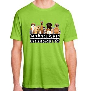 Funny Dog Lover Shirts 'Celebrate Diversity' Cute Dog Adult ChromaSoft Performance T-Shirt