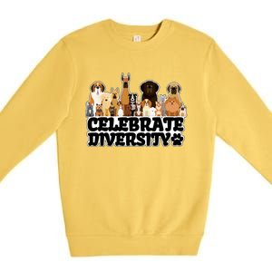 Funny Dog Lover Shirts 'Celebrate Diversity' Cute Dog Premium Crewneck Sweatshirt