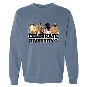 Funny Dog Lover Shirts 'Celebrate Diversity' Cute Dog Garment-Dyed Sweatshirt