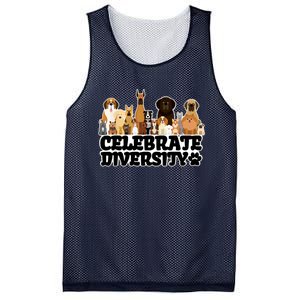 Funny Dog Lover Shirts 'Celebrate Diversity' Cute Dog Mesh Reversible Basketball Jersey Tank