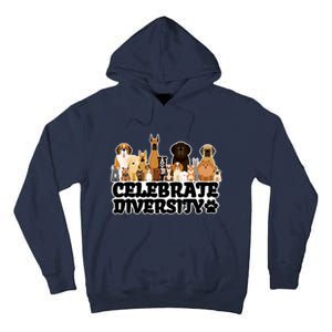 Funny Dog Lover Shirts 'Celebrate Diversity' Cute Dog Tall Hoodie