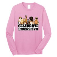 Funny Dog Lover Shirts 'Celebrate Diversity' Cute Dog Long Sleeve Shirt